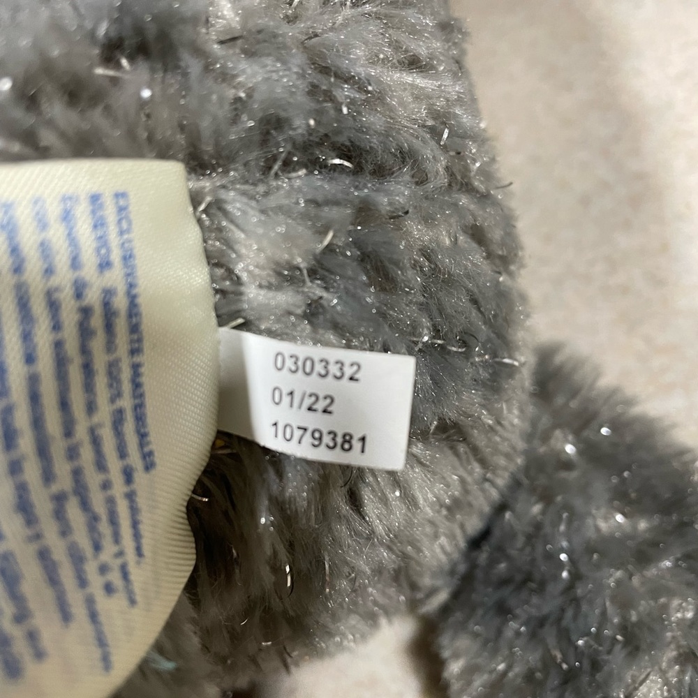 Build A Bear Great Wolf Lodge 16” Violet Wolf 25th Plush Silver Sparkles - Picture 5 of 5